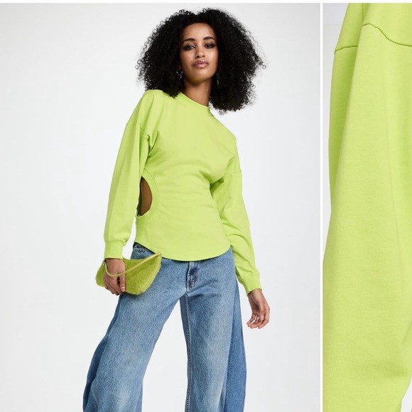 A.W.A.K.E. MODE long sleeveve jersey top 
Size xs
In acid lime color - Picture 2 of 3
